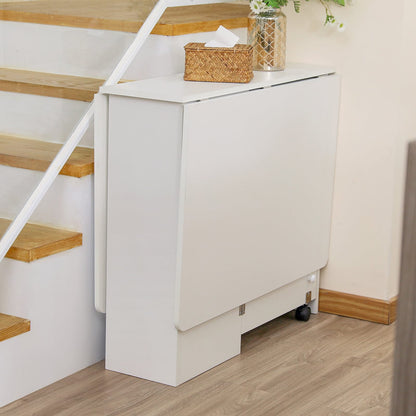 Junco White Foldable Dining Table