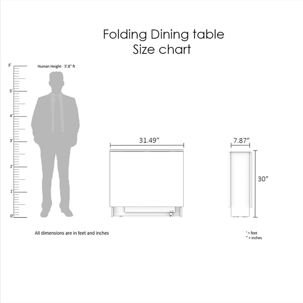 Junco Foldable dining table with docking