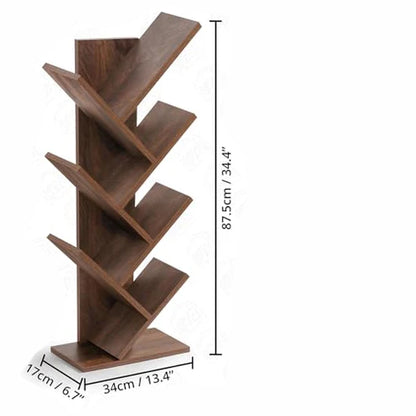 Book Shelf for Home – 7 Tier Tree Shaped Book Rack