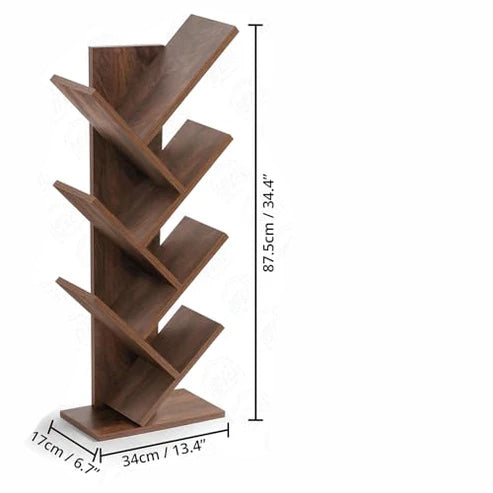 Book Shelf for Home – 7 Tier Tree Shaped Book Rack